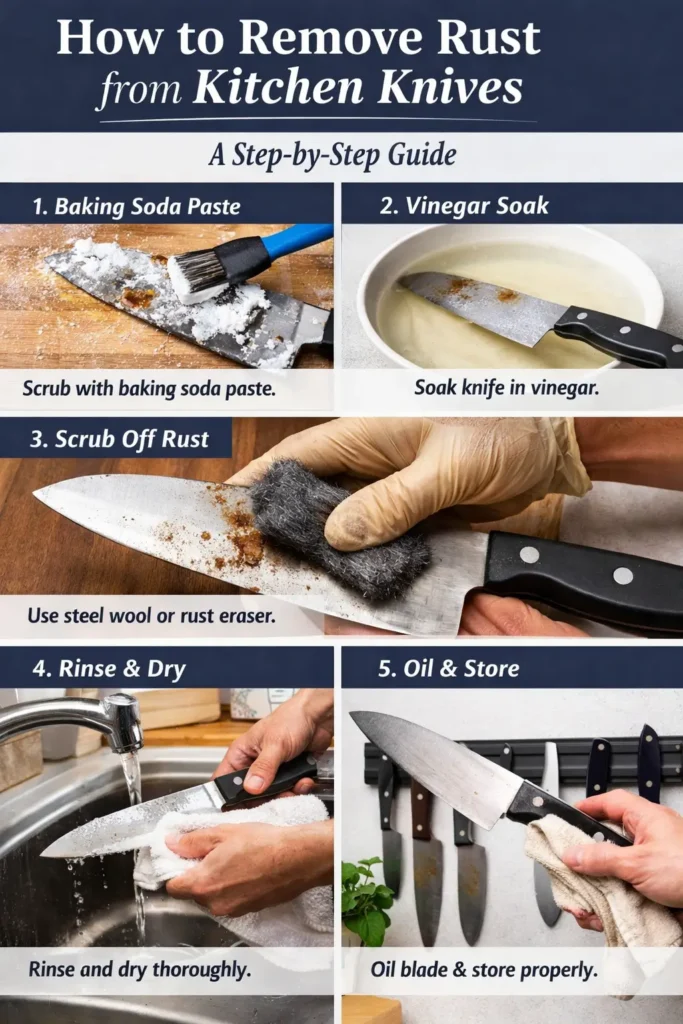 How to Remove Rust from Kitchen Knives