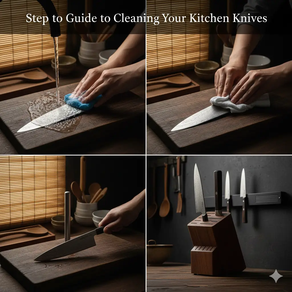 Step to Guide to Cleaning Your Kitchen Knives