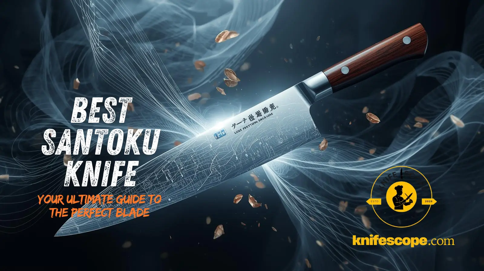 High-quality Santoku knife with design