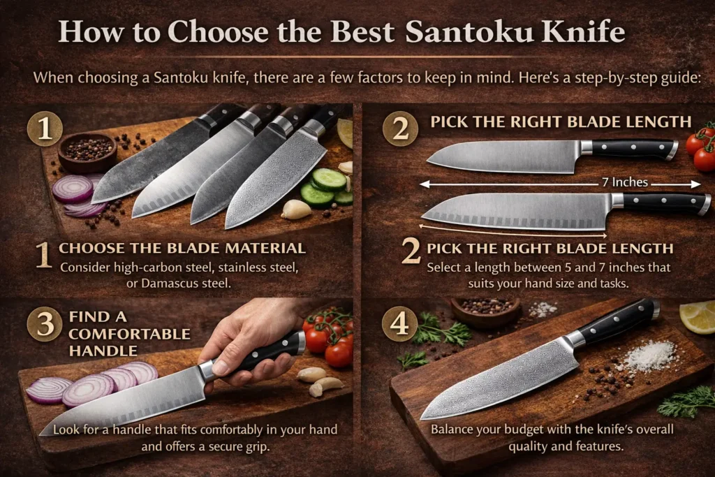 Guide for selecting a Santoku knife