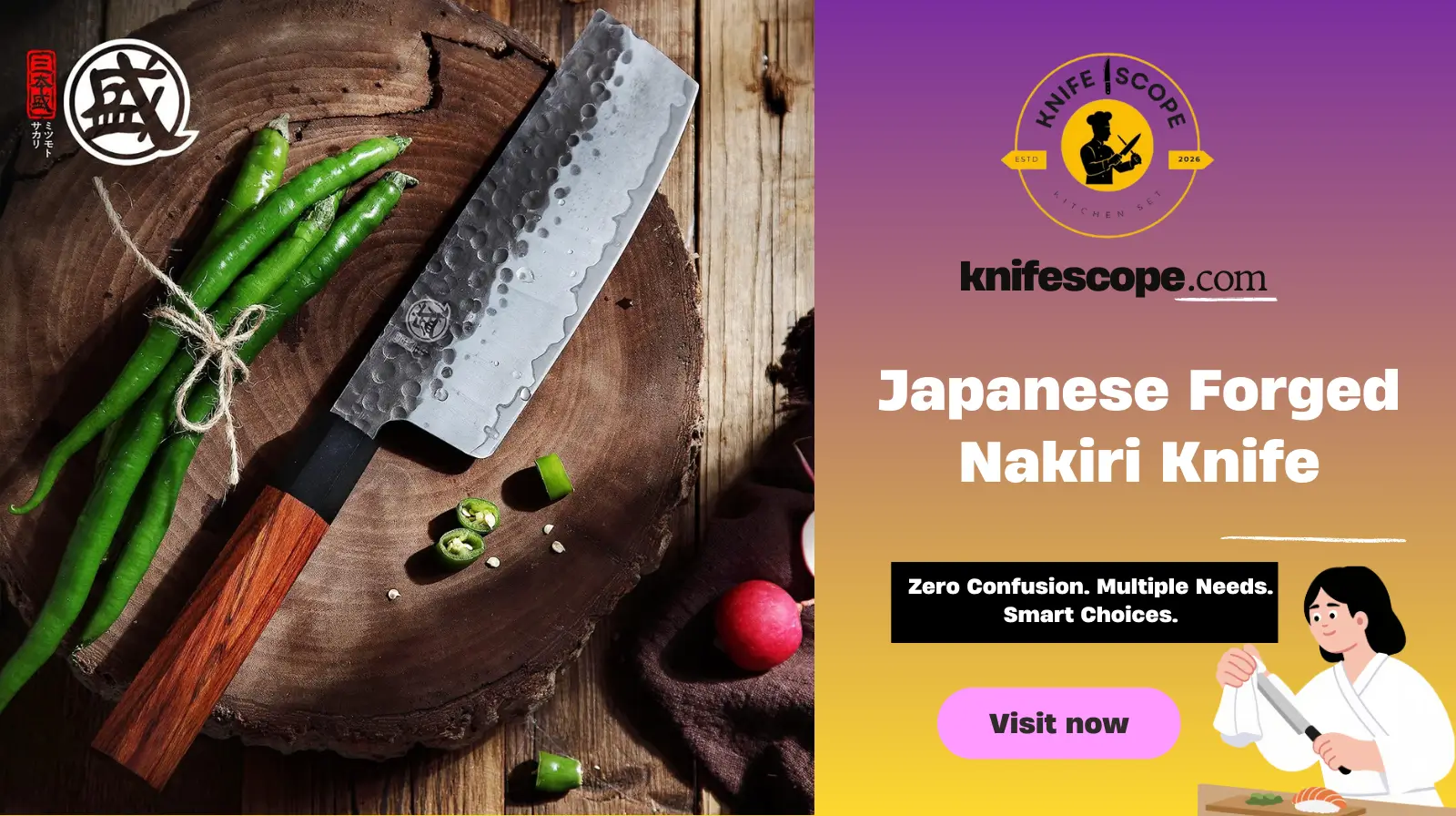 Japanese Forged Nakiri Knife