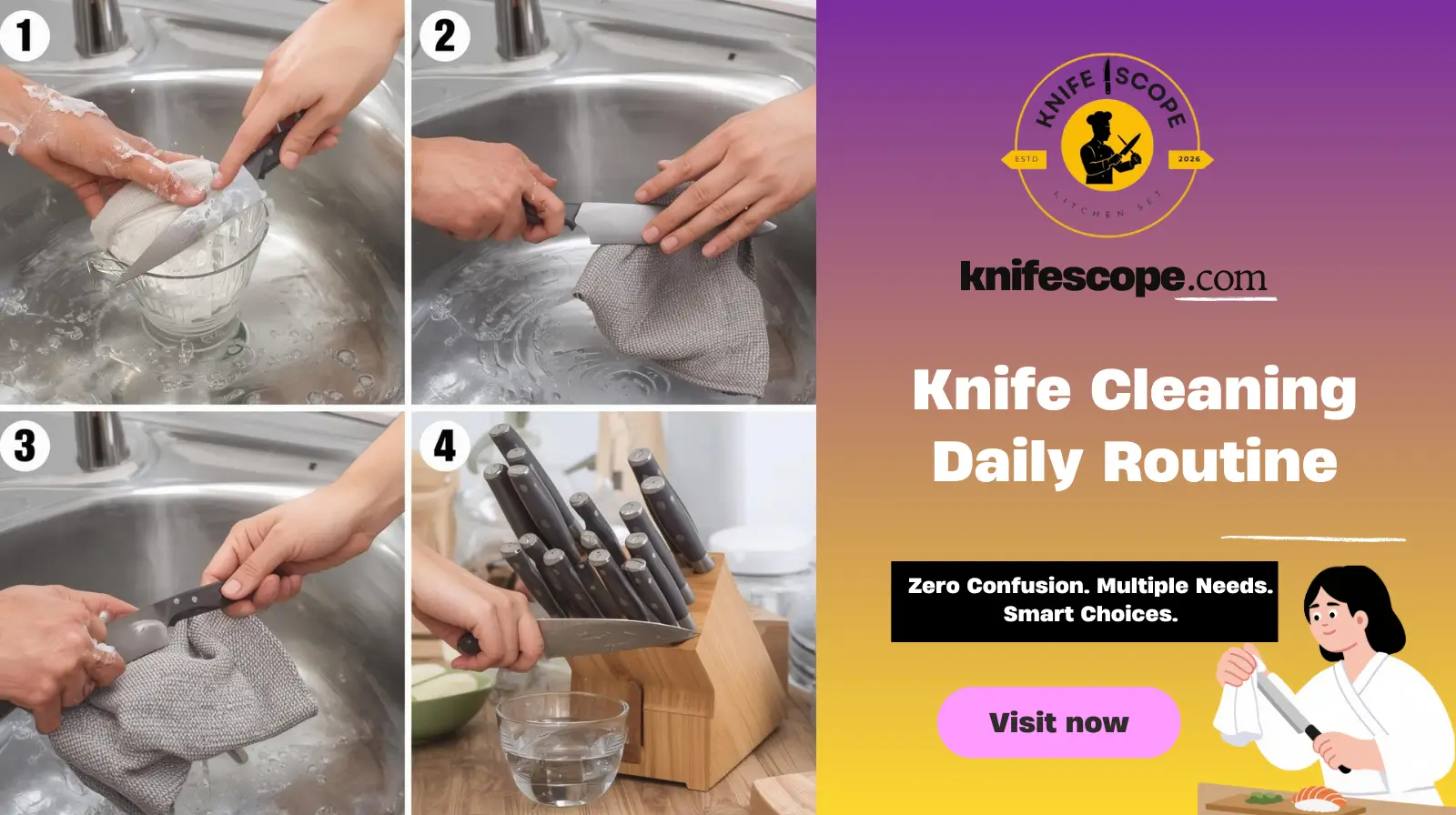 Knife Cleaning Daily Routine