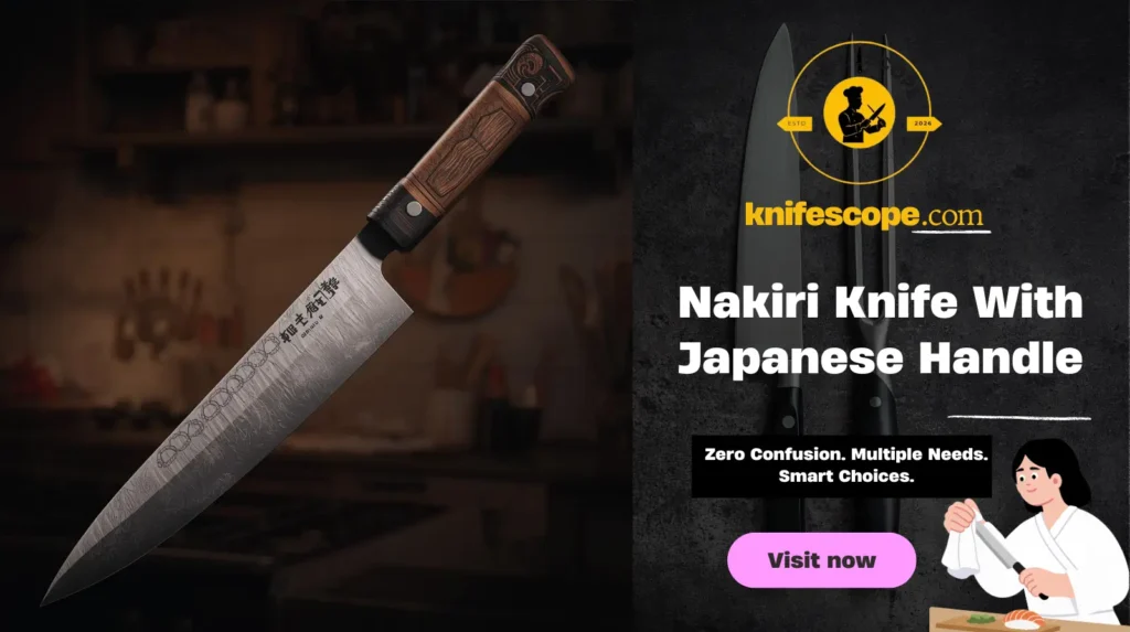 Nakiri Knife With Japanese Handle: Ultimate Guide 1 Japanese knife with wooden handle