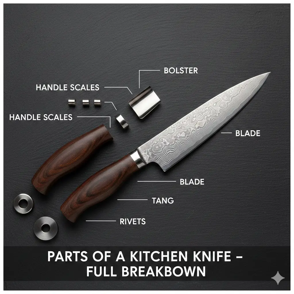 Parts of a Kitchen Knife: A Complete Guide for Home Cooks 2 Parts of a Kitchen Knife