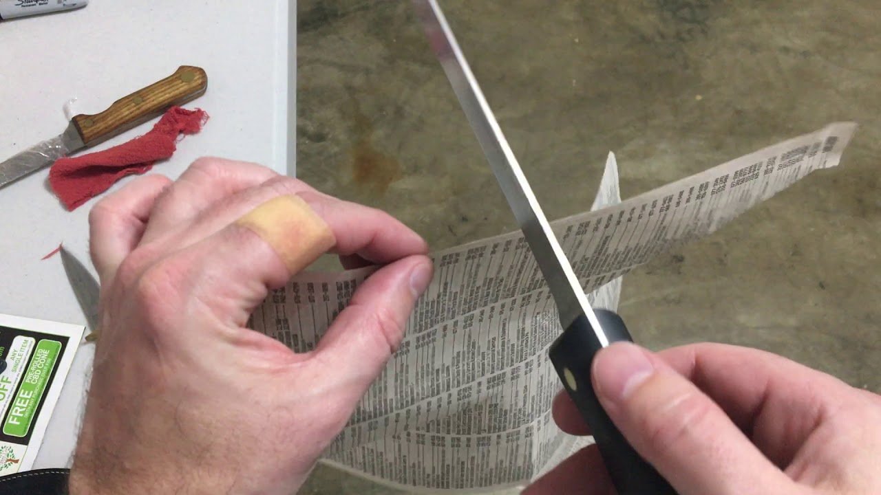 Paper Test Knife Sharpness