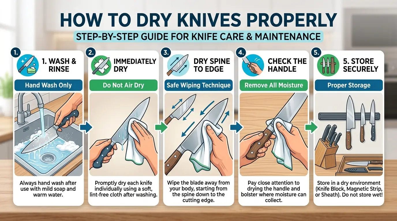 How To Dry Knives Properly